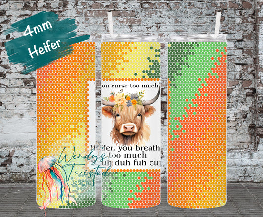 Heifer 4mm/SS16 20oz SUBLIMATION rhinestone tumbler template