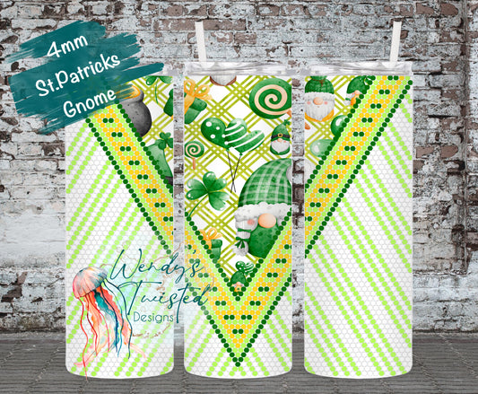 St. Paddy 4mm/SS16 20oz SUBLIMATION rhinestone tumbler template