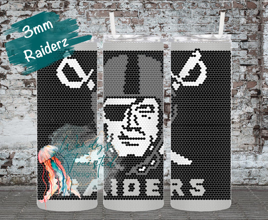 Raiders 3mm/SS12 20oz SUBLIMATION rhinestone tumbler template DIGITAL DOWNLOAD