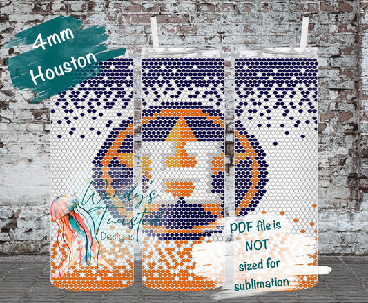 Houston 4MM/ SS16 Rhinestone Tumbler Templates