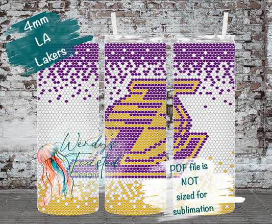 L.A. Ballers 4MM/ SS16 Rhinestone Tumbler Templates